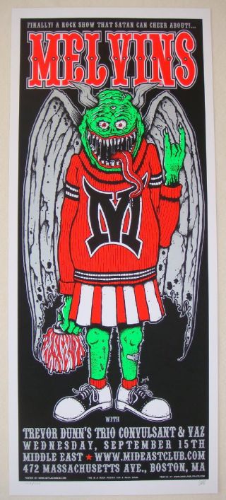2004 The Melvins - Boston Silkscreen Concert Poster S/n By Jeff Lachance