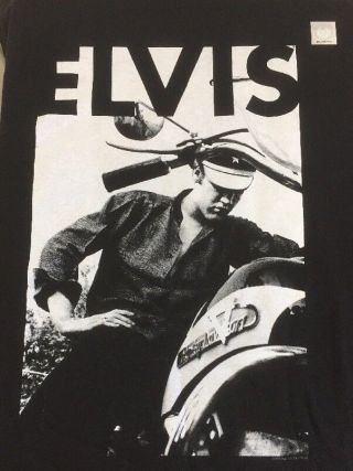 Elvis Presley Large T Shirt Black King Of Rock N Roll