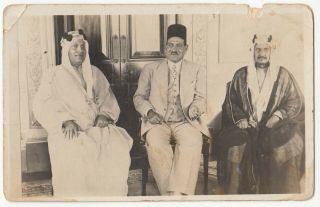 Egypt Prime Minister Nahas Pacha W Saudi Arabia Ministers Photo 1936 Rrrrrr