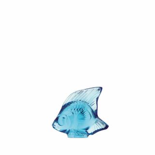Rare Lalique 3000200 Seal Fish Light Blue Crystal French Ocean