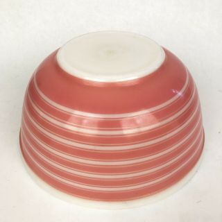 Vintage Pink Pyrex Stripes Mixing Bowl 403 Exc