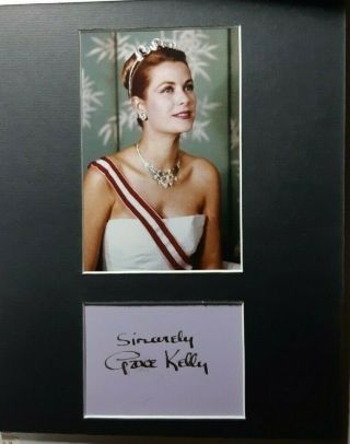 Grace Kelly " Princess Of Monaco " Authentic Autograph 8 X 10 Photo Display W/coa