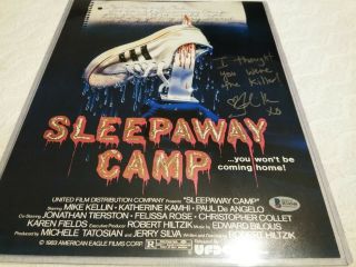 Sleepaway Camp Horror Movie Felissa Rose Signed Auto Photo 11x14 Beckett Cert.
