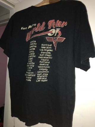 Van Halen World Concert Tour 2007 T Shirt Running With The Devil Graphic Tee