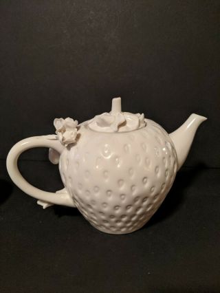 Grace Tea Ware Strawberry Pattern.  Teapot Sugar And Creamer.  Fine China 2