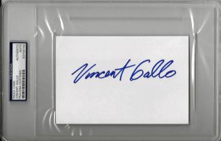 Vincent Gallo Signed 4 " X6 " Card Buffalo 