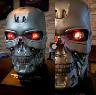 Terminator Dark Fate T800 1:1 Endoskull Head Led Eyes 3d Bust 2019 T - 600 T - 1000