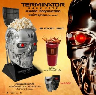 Terminator Dark Fate T800 1:1 Endoskull Head LED eyes 3D bust 2019 T - 600 T - 1000 3