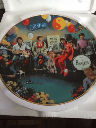 The Beatles,  " All You Need Is Love " Delphi Ltd Edit Porcelain Plate,  1992,  Numbered