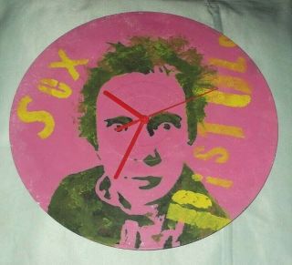 Sex Pistols.  Punk.  Hand Painted Wall Clock.  Ready To Hang
