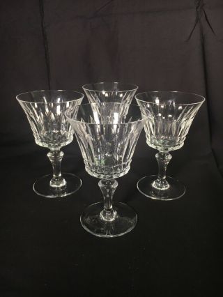 5 Set Of 4 Baccarat Piccadilly Cut Crystal Water Goblets Glasses Signed 6”