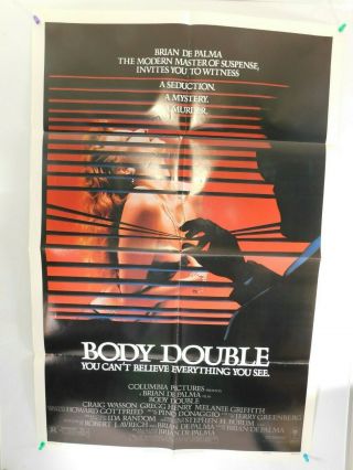Vintage 1984 Body Double Movie Poster 27 " X 41 " Depalma Griffith Folded