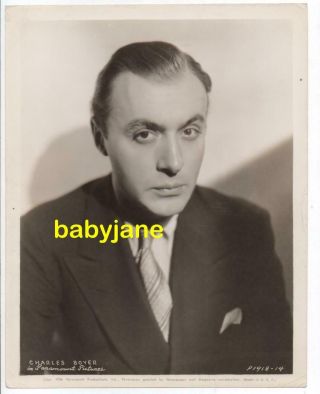 Charles Boyer Vintage 8x10 Photo 1934 Handsome Portrait Paramount Pictures 2