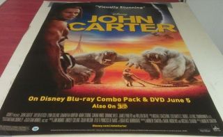 John Carter Dvd Movie Poster 1 Sided Mini Sheet 22x28 Taylor Kitsch