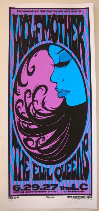 2007 Wolfmother - Columbus Silkscreen Concert Poster S/n By Mike Martin