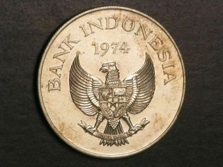 INDONESIA 1974 5000 Rupiah Orangutan Silver Crown UNC 2