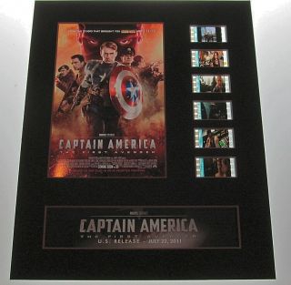 Captain America First Avenger Marvel 35mm Movie Film Cell Display 8x10
