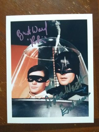 Autographed/signed Adam West & Burt Ward - Batman & Robin 8 X 10 Photo With