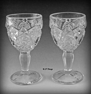 Eapg Imperial Glass No 574 Set Of Crystal Wine Glass