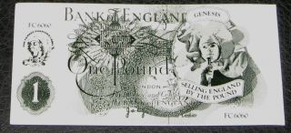 Genesis Pound Note Bill Promo Item 1973 England By The Pound Nm