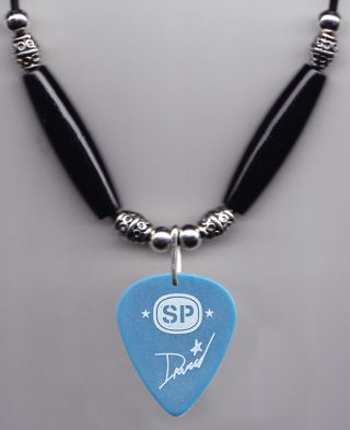 Simple Plan David Desrosiers Signature Blue Guitar Pick Necklace
