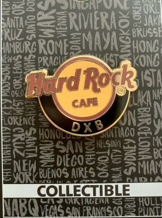 Hard Rock Cafe Dubai Airport “dxb” Classic Logo Series Pin On Card