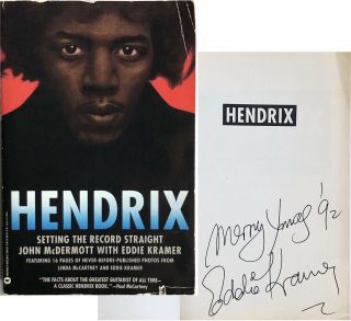 Hendrix Setting The Record Straight (paperback,  1992) Signed By Eddie Kramer