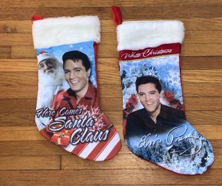 Two Different Elvis Presley Christmas Stockings Set / Direct From Memphis