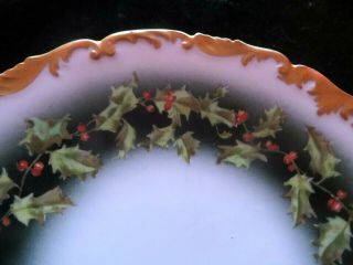 Antique T&v Limoges Christmas Holly Berry