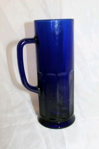 Vintage Colbalt Blue Beer Mug 8 1/4 In Tall And Large