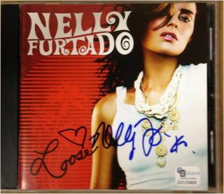 Nelly Furtado Hand Signed Autographed Cd Cover Loose Gai Gv 510414