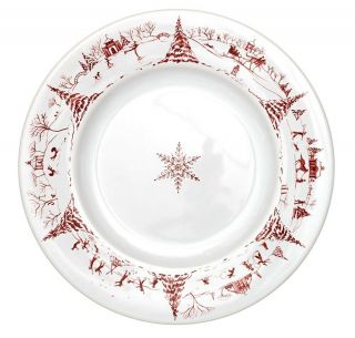 Juliska Country Estate Winter Frolic Ruby Red Dinner Plate 11” - Retired