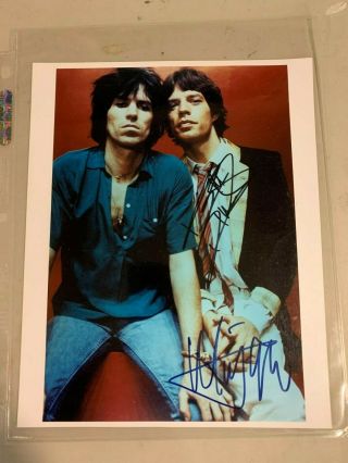 Mick Jagger Keith Richards Signed Photo Autographed
