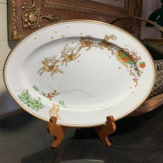 Fitz And Floyd St.  Nicholas Christmas Holiday 14 1/4 " Serving Platter Japan