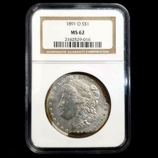 1891 O Us United States Morgan Silver $1 Dollar Ngc Ms62 Better Date Coin Zg9016