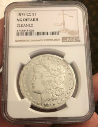 1879 Cc Morgan Silver Dollar Ngc Certified Vg Details Key Date U.  S.  $1 Coin