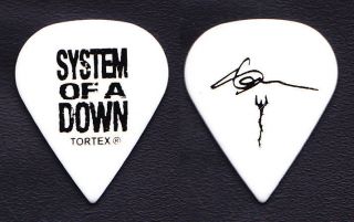 System Of A Down Shavo Odadjian Signature White Guitar Pick - 2011 Tour Soad