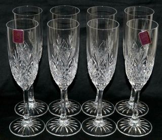 Edinburgh Crystal Champagne Flutes X 8 - Tweed