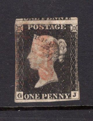 Great Britain 1840 Penny Black - - Sc 1 Cats $320.  00