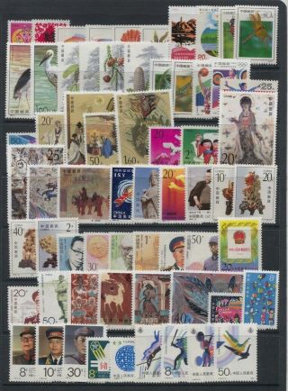 China Prc 1987 / 1992 Mnh Sets,  Part Sets,  Souvenir Sheets Cv $89.  95