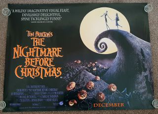 The Nightmare Before Christmas Advance Uk Quad Rolled - Tim Burton