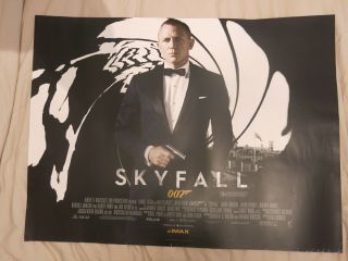 Skyfall 2012 British Quad Film Poster Daniel Craig Javier Bardem James Bond 007