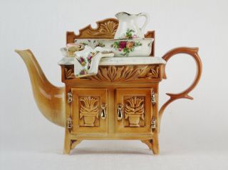 Royal Albert Cardew Designs Old Country Roses Washstand Sink Large Teapot