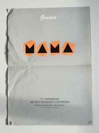 Genesis Mama Uk Store Promo Poster 12 X 16.  5
