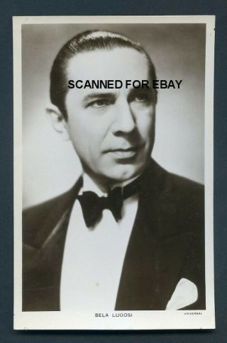 Scarce Bela Lugosi 1930s Horror Vintage Picturegoer Photo Postcard