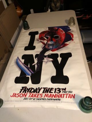 Friday The 13th Part Viii - Jason Takes Manhattan 1989 27x41 One - Sheet Poster 