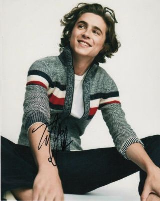 Timothee Chalamet Call Me By Your Name Autographed Signed 8x10 Photo J7