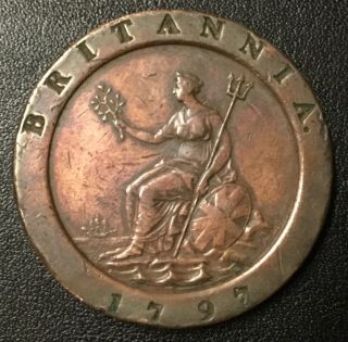 1797 Great Britain One Penny Coin
