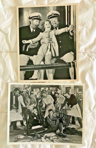Shirley Temple & Laurel And Hardy Two 8x10 B&w Photographs Classic Movie Film