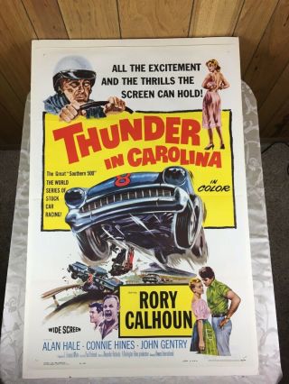 Thunder In Carolina 1960 27x41 " One - Sheet Movie Poster Nm